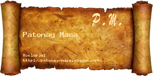 Patonay Masa névjegykártya